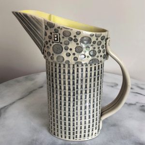 SMH35 -Large Jug - Geo -Yellow interior - 33cms tall