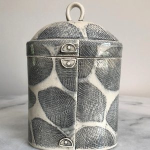 SMH43 - Medium Canister - Bubble - pink interior - 19cms tall