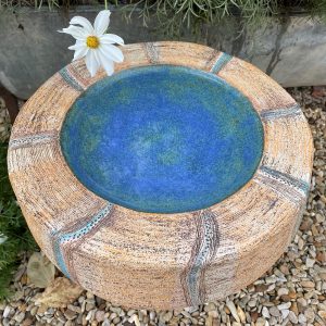 SGV52 - Birdbath - Riverbed 2 - 37cm diameter, 15 cm tall - collection from studio only ( due to weight!)