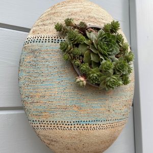 SGV56 - Oval pod - Blue landscape - 26 x 22 cms