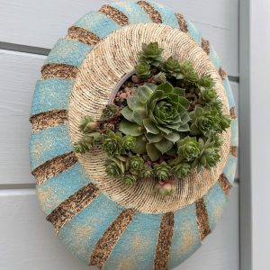 SGV57 - Oval pod - Blue Zen - 26 x 22 cms