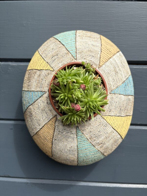 SGV280 - Oval Pod - Sails -22x26cm Drainage holes for planting Keyhole for wall mounting