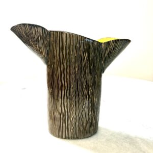 SHC121 -Double spouted vase - Dark Chocolate 19cm tall x12cm across