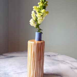 SHC160 Flower Bottle tall brown/blue