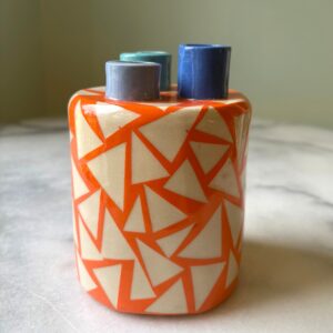 SHC163 Flower bottle - orange/multi funnel